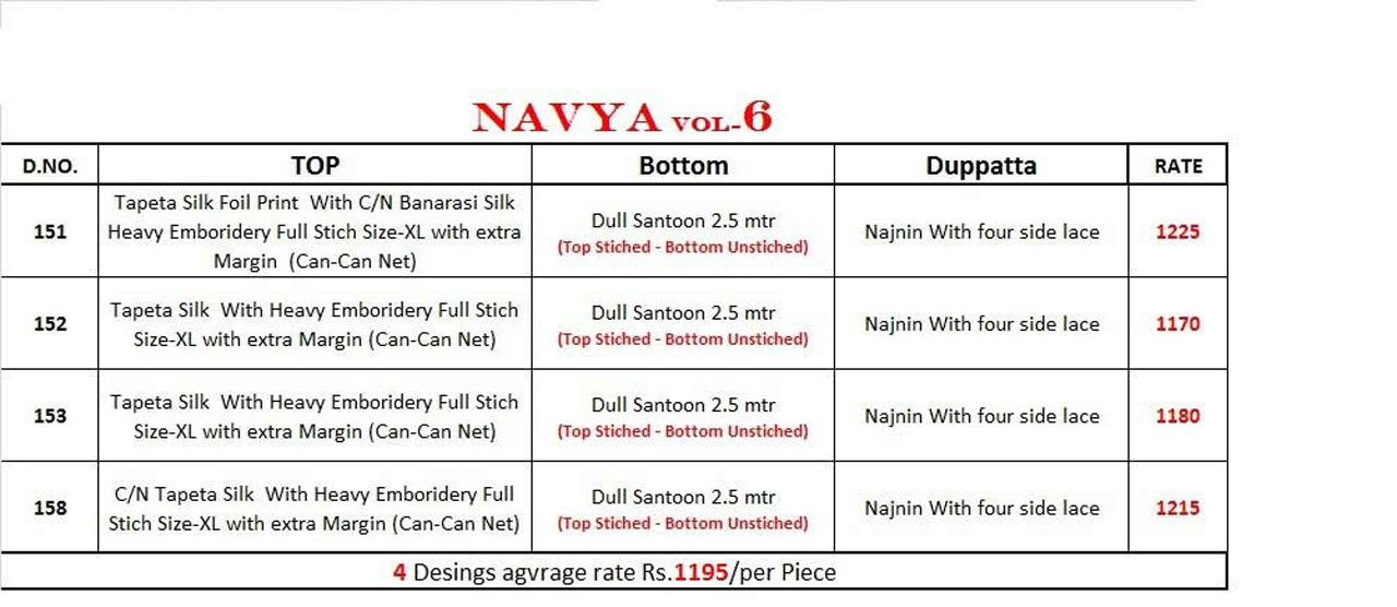 Navya Vol-6 Tapeta Silk Gown Catalog Sets Navya Vol-6 Tapeta Silk Gown Catalog Sets